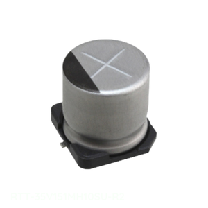 ตัวแทนจำหน่ายอย่างเป็นทางการ RTT-35V151MH10SU-R2 ตัวเก็บประจุแบบติดบนพื้นผิว 150 ยูเอฟ คาปาซิเตอร์อะลูมิเนียม 150UF 20% 35V SMD - Product Image 1