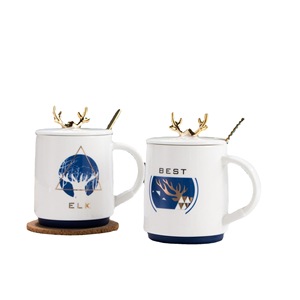 แก้วกาแฟเซรามิคสีขาวลายต้นไม้ทองคำสำหรับคริสต์มาส - Product Image 6