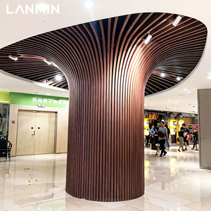 Revêtement de colonne ronde en aluminium perforé sur mesure, panneau mural perforé, décoration de pilier, matériau architectural décoratif - Product Image 2