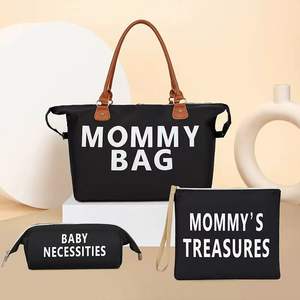 Bolsa de Maternidad Premium de Estilo Moderno, Juego de 3 Piezas con Separación para Artículos Húmedos y Secos, Bolsa de Pañales de Gran Capacidad, Bolsas de Hombro - Product Image 4