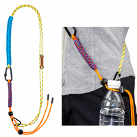 Sangle de bouteille réglable en nylon écologique pour l'extérieur, support multifonctionnel coloré pour boissons, cordon de transport pour la randonnée