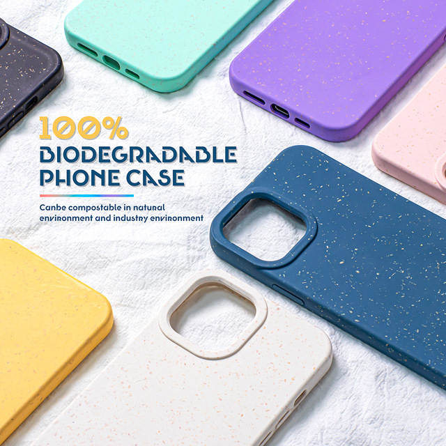 Eco-Friendly Luxury Phone Case iPhone 14 15 Pro Max Biodegradable Recyclable Degradable Compostable Sustainable Protective
