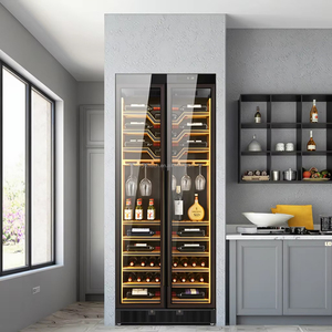 Réfrigérateur à vin électrique personnalisé en acier inoxydable, contrôle de température à zone unique, <span class=keywords><strong>porte</strong></span> vitrée, <span class=keywords><strong>encastrable</strong></span>/autonome - Product Image 4