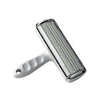 Rouleau anti-poils pour animaux de compagnie en plastique réutilisable avec logo personnalisé, à un bouton, automatique, double sens, pour nettoyer les poils et les peluches des canapés et tapis