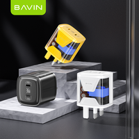 Pabrik BAVIN transparan PC873E steker uk pd 36w Tipe c portabel ponsel android dinding pengisi daya Cepat