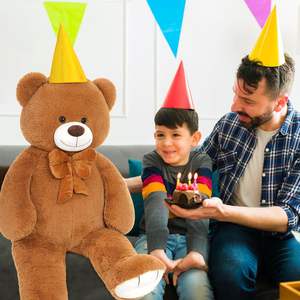 Morismos ตุ๊กตาหมียักษ์ขนาด47นิ้ว, ตุ๊กตาหมียัดนุ่นนุ่มน่ากอด4ฟุตตุ๊กตาหมีตัวใหญ่สำหรับแฟนสาววาเลนไทน์เบบี้ชาวเวอร์ - Product Image 4