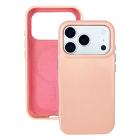 Étui de téléphone magnétique en cuir PU jaune menthe brillant avec doublure floquée, coque antichoc anti-rayures compatible iPhone 15-17 Pro Max