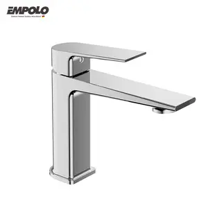 Empolo Single Lever Modern Hot And Cold Bathroom Faucet High Wash Basin Mixer Chrome Faucet Tap
