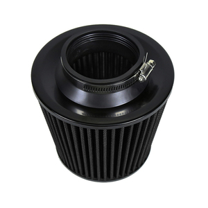 厂家直销通用铝3英寸空气过滤器3英寸颈部6英寸高度黑色红色赛车游戏进气过滤器 - Product Image 5