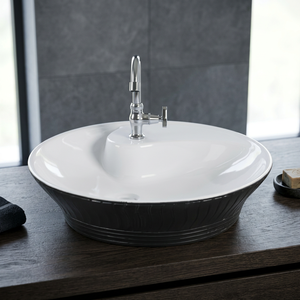 Nouveau design de lavabo de salle de bain en céramique, carré ou rond, à poser sur meuble, pour usage commercial - Product Image 5