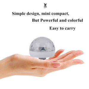 Lumières de fête USB, petite boule magique LED pour la décoration de fête, capteur acoustique, stroboscope, éclairage de scène DJ, mini boule <span class=keywords><strong>disco</strong></span> - Product Image 5