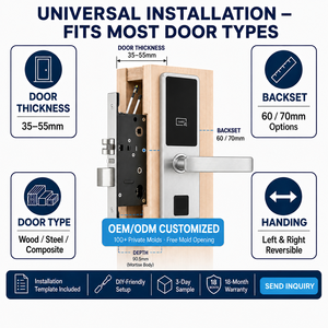 Cerradura Inteligente <span class=keywords><strong>para</strong></span> <span class=keywords><strong>Hotel</strong></span> Pro USB V9 V10, Cerradura Electrónica con <span class=keywords><strong>Tarjeta</strong></span> RFID, Resistente al Agua, con Material <span class=keywords><strong>de</strong></span> Acero Inoxidable SS304 - Product Image 5