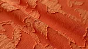 214 г оранжевая текстурированная вышитая Летняя женская одежда льняная тканая ткань - Product Image 3