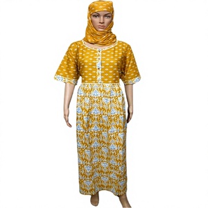 Vestido Midi Bohemio Vintage 100% Algodón para Mujeres Musulmanas – Estilo Maillard con Estampado Geométrico, Vestido Túnica Casual para Otoño e Invierno - Product Image 1