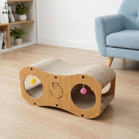 Maison/Canapé/Griffoir et Lit pour Chat en Carton Ondulé Double Couche Durable - Convient à Deux Chats et à l'Utilisation Estivale