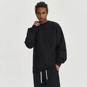 H5475 Custom Clothes Heavyweight 450 Gsm Cotton Blends Fleece Lined <b>Crewneck</b> <b>Sweatshirts</b> for <b>Men</b> Women - Product Image 4
