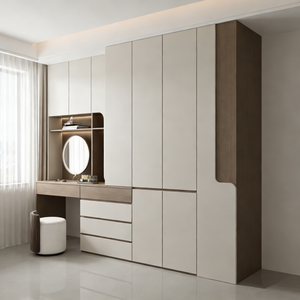 Armario de Almacenamiento Personalizado con Tocador, Completamente <span class=keywords><strong>Cerrado</strong></span> y de Tamaño Completo, en Color Claro - Product Image 2