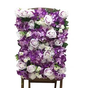 Il pannello del fiore della decorazione del pannello del fiore della serie viola di nuovo arrivo varia la decorazione degli eventi di celebrazione