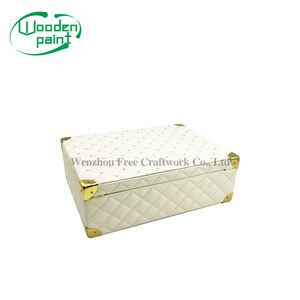 Boîtes d'emballage de luxe en cuir, boîte en bois pour logo personnalisé, ensemble bijoux et cosmétiques, étuis 50 pièces - Product Image 5