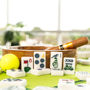 Premium Acrylic <b>MAHJONG</b> TILES WINNING WHITE THE COUNTRY CLUB <b>SET</b> - Product Image 1