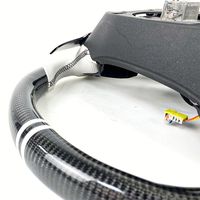 Accessoires intérieurs automobiles, volant sport personnalisé avec affichage LED, fibre de carbone, pour Cadillac Escalade 2021 2022