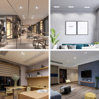 La Chine prix d'usine réglable intérieur en aluminium COB carré encastré plafond Downlight Led Spotlight