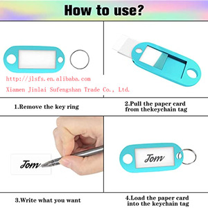 Nhựa <span class=keywords><strong>Key</strong></span> tag định danh với chia Vòng Keyring nhãn phím thẻ Keytag ID <span class=keywords><strong>name</strong></span> tag thẻ viết tay Mark trống móc khóa - Product Image 4