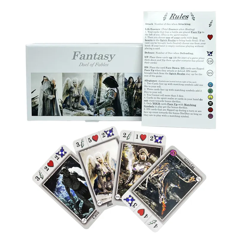 Professional Wholesale Design Fantasy Playing Card Board Game Custom Printing And Packaging