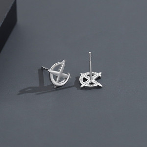 Boucles d'oreilles Simplicity Cross Moon pour hommes, boucles d'oreilles Starlight <span class=keywords><strong>Luna</strong></span> à la mode, <span class=keywords><strong>bijoux</strong></span> unisexes - Product Image 5
