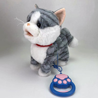 Jouets en peluche électriques pour chat et chien, simulation douce parlante et marchante, lapin de Pâques en peluche, jouets interactifs pour enfants, poupée animale, cadeau