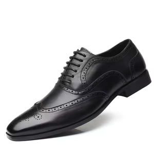 Zapatos Oxford Italianos Clásicos de Negocios con Cordones, Transpirables y Cómodos para Hombre, Zapatos de Vestir de Cuero con Cordones - Product Image 2