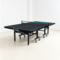 Table de ping-pong pliable de taille standard pour intérieur/extérieur avec roues, portable pour la maison, le club, les matchs/entraînements, logo personnalisable