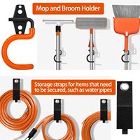 Lot de 18 crochets de garage modernes en métal, robustes, avec revêtement antidérapant, gain de place, multifonctionnels, à fixation murale pour suspendre vélos et échelles