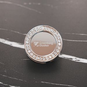 חומר סגסוגת אבץ מתכת ב-44.5 מ "מ גודל סטנדרטי תיק חתוך שקית שולחן הוק מתלה אבן אקרילית באמצע - Product Image 2