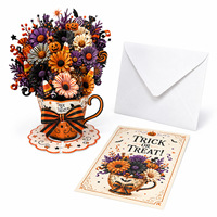 Meilleures ventes : Artisanat en papier 3D, Citrouille d'Halloween, Chèvre, Chapeau, Tasse, Fleurs de table, Cartes de vœux pour la décoration intérieure