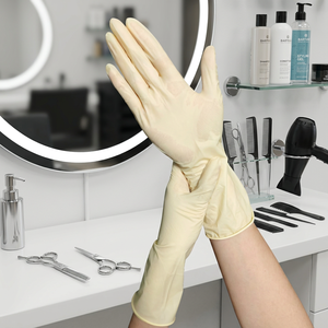 Gants de travail en latex imperméables de haute qualité, lisses, 10 mil, noirs, pour la protection des mains et des bras, service OEM - Product Image 1