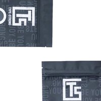 Sachets plats thermoscellables pour patchs adhésifs médicaux, haute barrière, noir mat métallisé, avec fermeture éclair à trois côtés