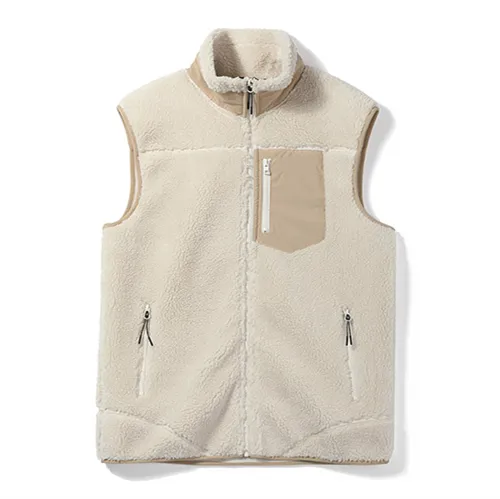 Unisex sherpa fleece vest outdoor jacket sleeveless jacket waistcoat gilet