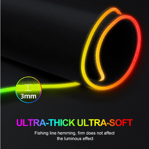 Grote Vierkante Led Rgb Op Maat Bedrukte Milieuvriendelijke Niet-Giftige Rubberen Gaming-Muismat Op Voorraad - Product Image 3