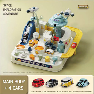 Jouets à succès : Ensemble de jeu éducatif DIY en plastique ABS, mini-piste de glisse à gravité sur le thème de l'espace, à assembler - Product Image 5