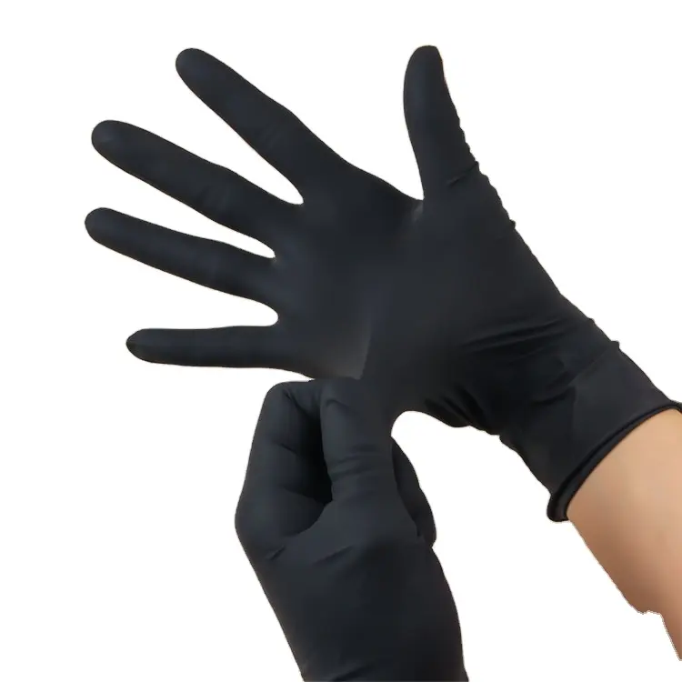 Barber tools Wholesale Black Powder Free Latex Gloves With High Quality household Disposable Nitrile Gloves Barber products