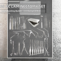 Ensemble de 35 instruments chirurgicaux manuels FIDA International SS-98898 de classe II pour laminectomie neuro-orthopédique et chirurgie de la colonne vertébrale CCC