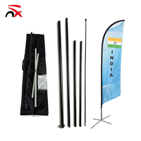 Drapeau de plage publicitaire extérieur, prix de gros usine, impression personnalisée, double face, polyester, mât en aluminium, drapeau plume