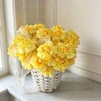 Rama de Rosa Artificial de 3 Cabezas, Flor de Seda para Decoración de Mesa en Eventos, Bodas y Hogar