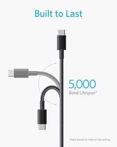 Câble USB-C vers USB-C Anker 310, charge rapide PD 60W, 0,9 m, cordon Type-C durable en TPE pour MacBook Pro, iPad Pro, <span class=keywords><strong>Samsung</strong></span> Galaxy, iPhone 17 - Product Image 4