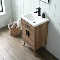 Pabrik Vietnam homdee model lantai kayu kenari kecil kamar mandi kabinet rias
