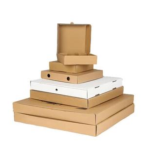 Caja de Pizza Rectangular Ecológica Vacía con Logotipo Personalizado al por Mayor, en Tamaños de 6, 7, 8, 9, 10, 12, 14, 16 y 18 Pulgadas - Product Image 1
