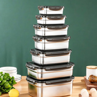 Boîte de conservation alimentaire en acier inoxydable de qualité alimentaire et boîte à lunch hermétique pour les voyages