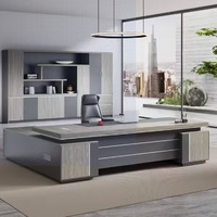 Table et chaise de directeur de patron d'atmosphère chinoise simple et moderne ensemble de meubles modulaires en bois