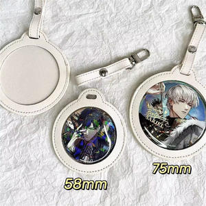 เคสหนั<span class=keywords><strong>ง</strong></span> PU ขนาด 58 มม. 75 มม. แบบใส ป้ายชื่อ ป้ายแท็ก ป้ายกันขโมย ชุดเก็บของ อุปกรณ์เสริมกระเป๋าลายอนิเมะ - Product Image 3